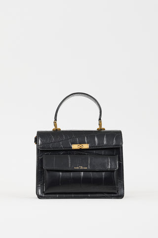 Marc Jacobs Black Embossed Leather The Uptown Bag