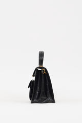Marc Jacobs Black Embossed Leather The Uptown Bag