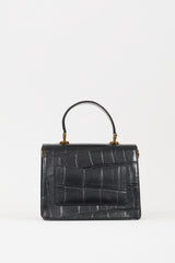 Marc Jacobs Black Embossed Leather The Uptown Bag
