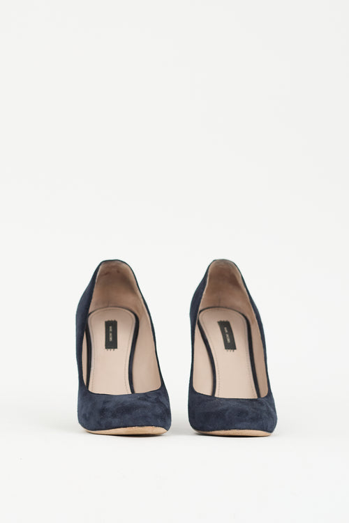 Marc Jacobs Navy Suede & Sequin Pump