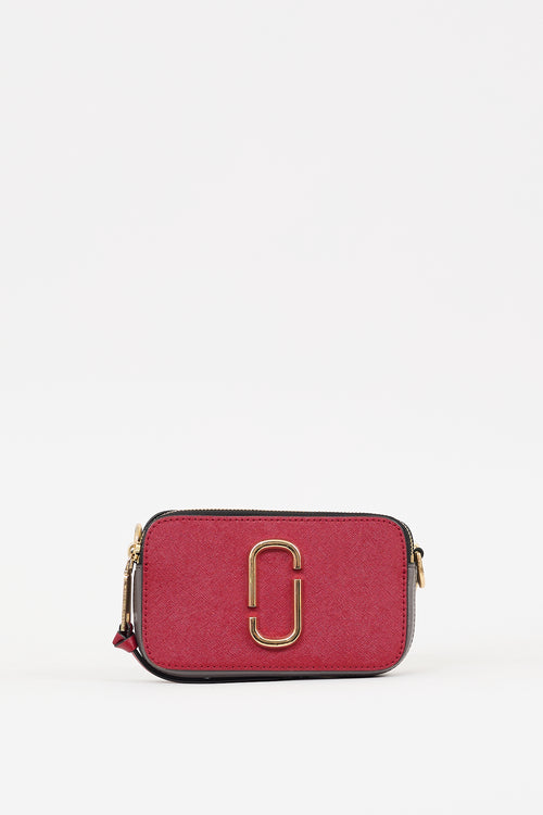 Marc Jacobs Red & Multi Leather Snapshot Bag