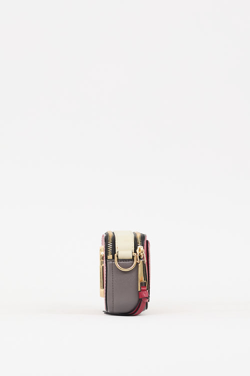 Marc Jacobs Red & Multi Leather Snapshot Bag