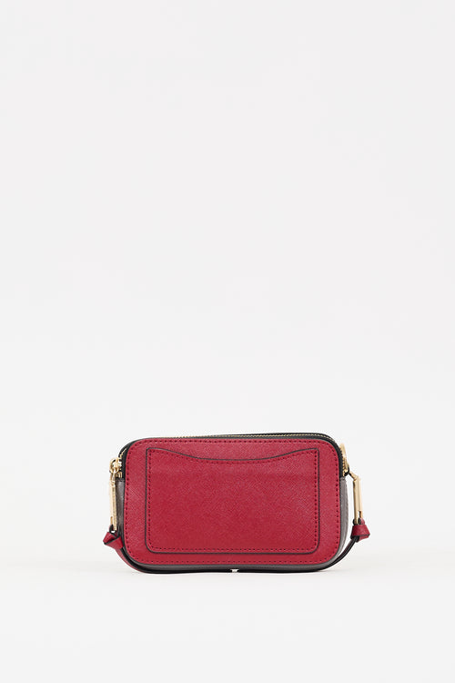 Marc Jacobs Red & Multi Leather Snapshot Bag