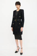 Marc Jacobs Sequined Tweed Long Jacket