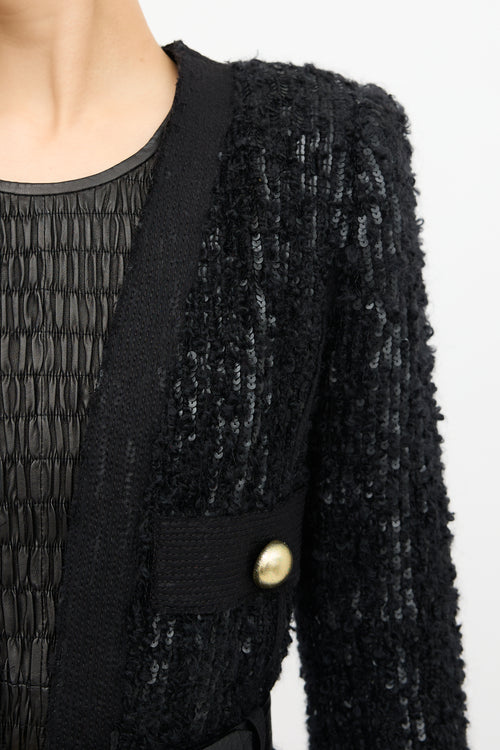 Marc Jacobs Sequined Tweed Long Jacket