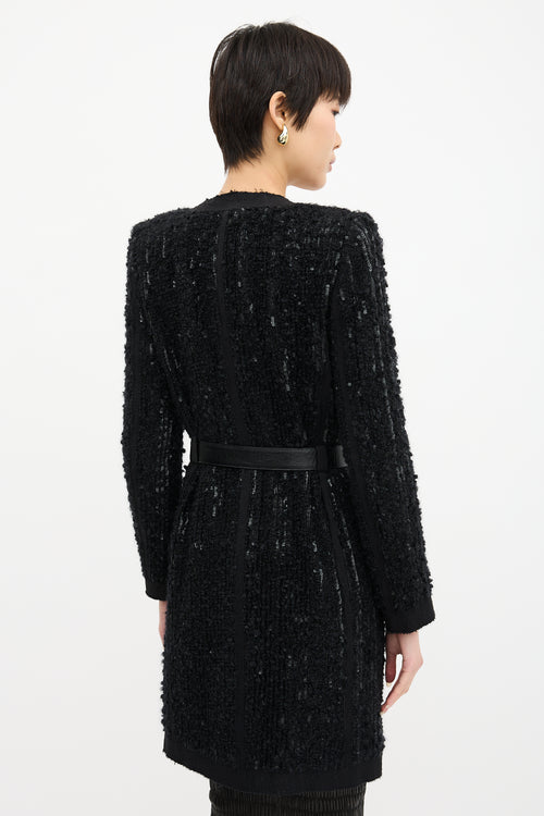Marc Jacobs Sequined Tweed Long Jacket