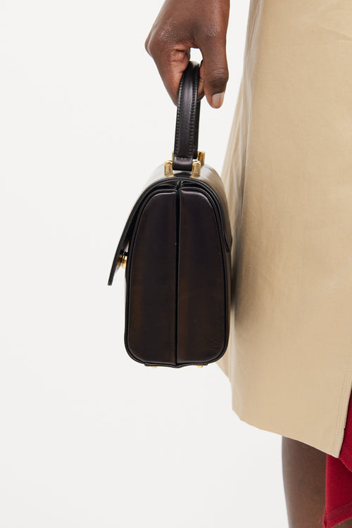 Marc Jacobs Black Leather Mini Top Handle Bag