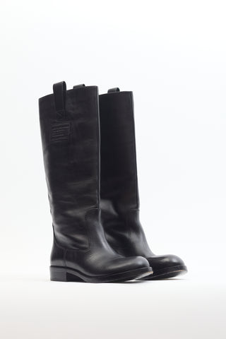 Marc By Marc Jacobs Black Leather Riding Boot