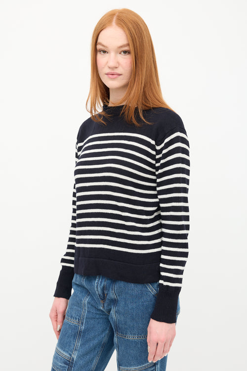 Margaret Howell Navy & White Striped Sweater