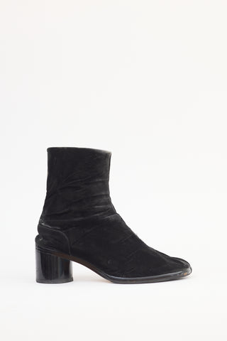 Maison Margiela Black Velvet Tabi Boot