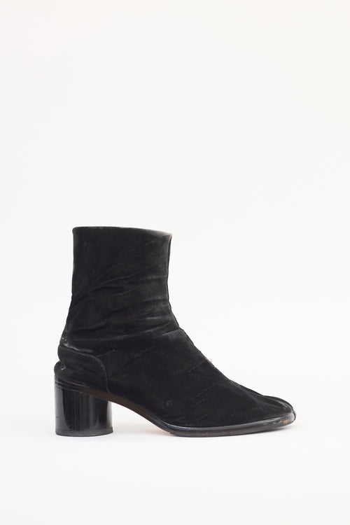 Maison Margiela Black Velvet Tabi Boot