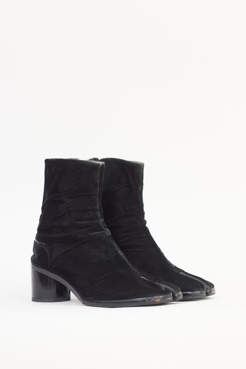 Maison Margiela Black Velvet Tabi Boot