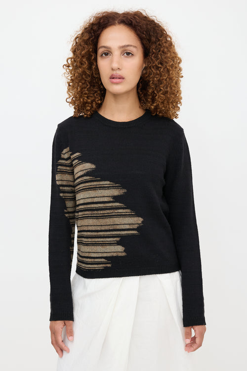 Maison Margiela Striped Abstract Sweater