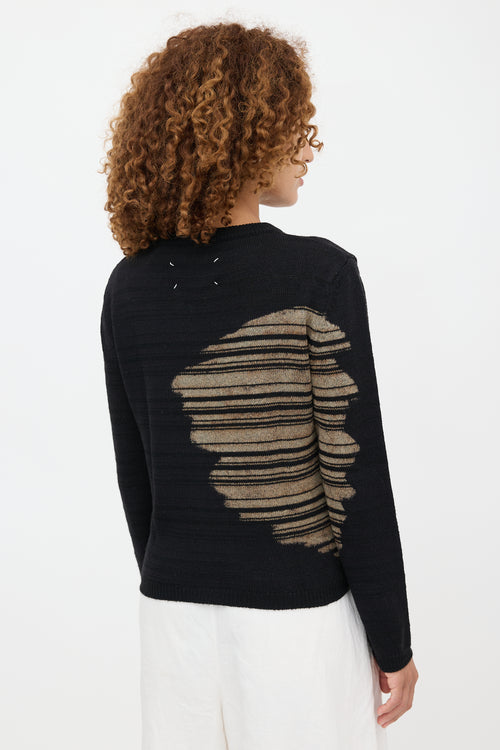 Maison Margiela Striped Abstract Sweater
