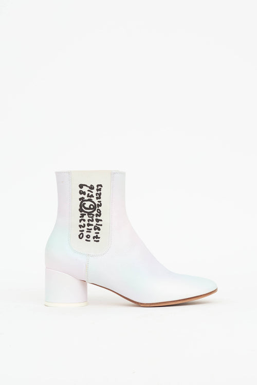 MM6 Maison Margiela Pastel Tie-Dye Ankle Boot