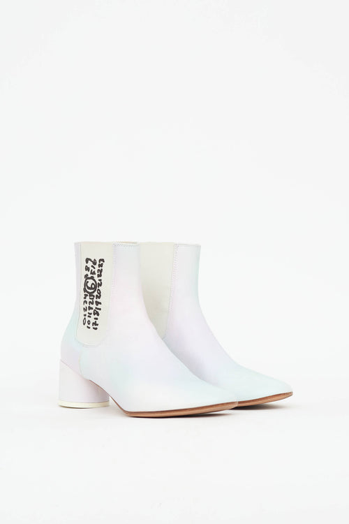MM6 Maison Margiela Pastel Tie-Dye Ankle Boot