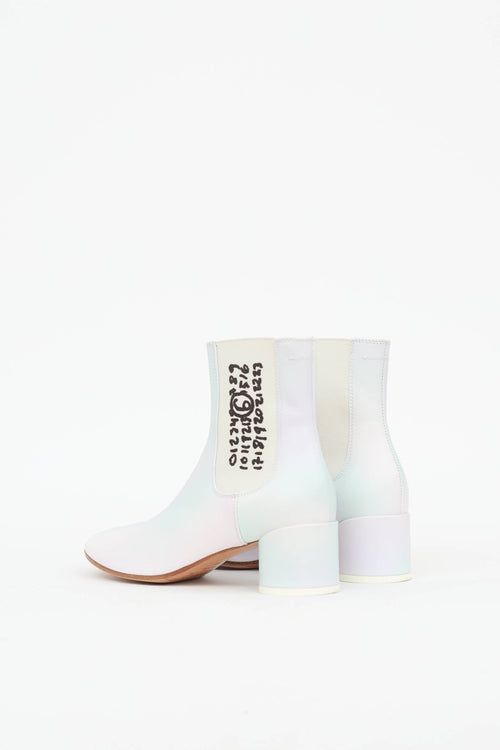 MM6 Maison Margiela Pastel Tie-Dye Ankle Boot