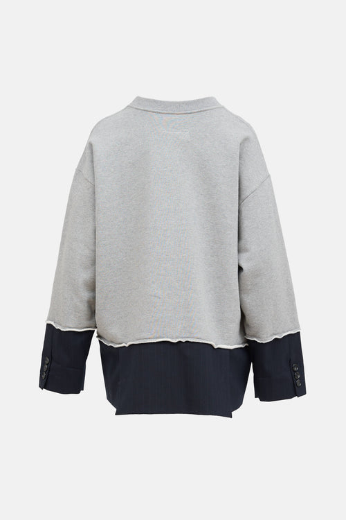 MM6 Maison MargielaLayered Crewneck Sweatshirt