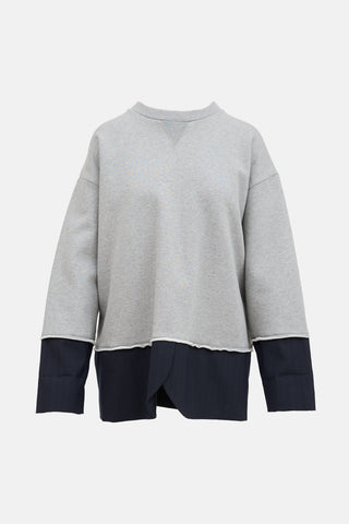 MM6 Maison MargielaLayered Crewneck Sweatshirt