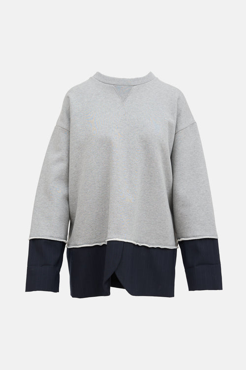 MM6 Maison MargielaLayered Crewneck Sweatshirt