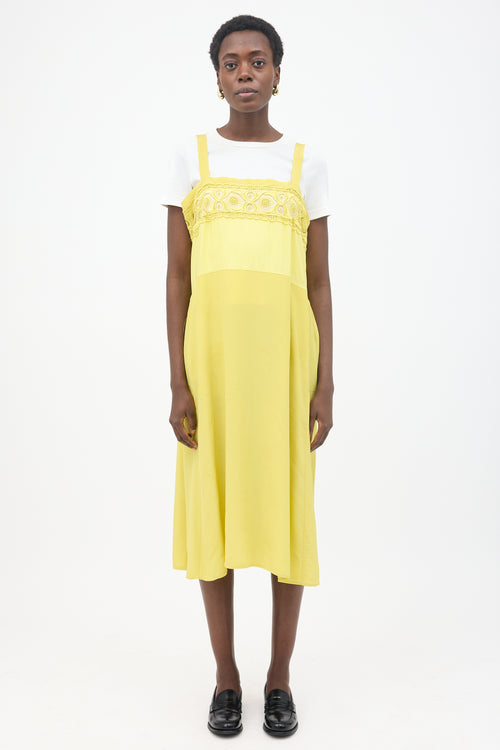 Maison Margiela Embroidered Lace Midi Dress