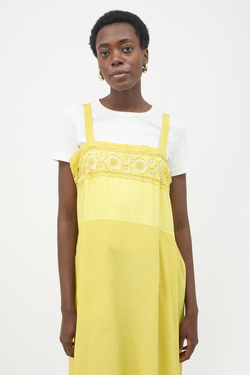 Maison Margiela Embroidered Lace Midi Dress