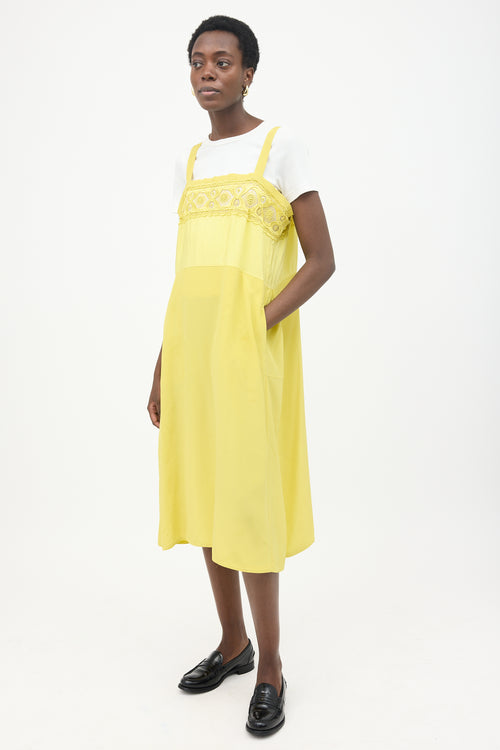 Maison Margiela Embroidered Lace Midi Dress