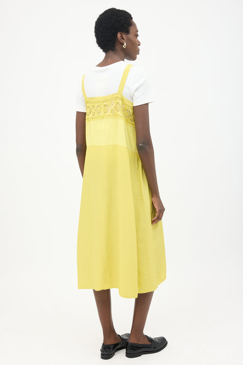 Maison Margiela Embroidered Lace Midi Dress