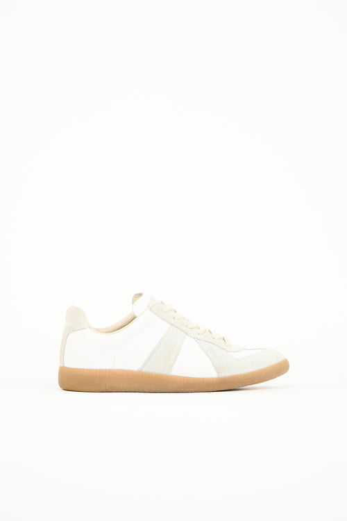 Maison Margiela White & Grey Leather Replica Sneaker