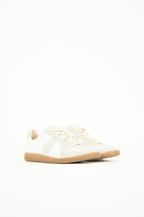 Maison Margiela White & Grey Leather Replica Sneaker