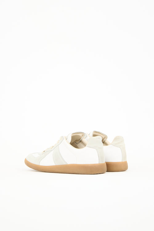 Maison Margiela White & Grey Leather Replica Sneaker