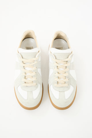 Maison Margiela White & Grey Leather Replica Sneaker
