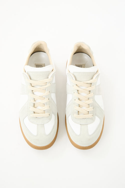 Maison Margiela White & Grey Leather Replica Sneaker
