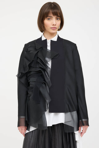 Marie Saint Pierre Nelu Layred Tulle Blazer