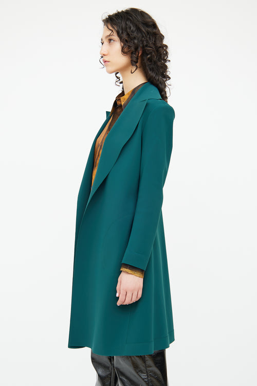Marie Saint Pierre Green Neoprene Long Jacket