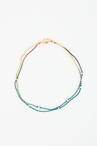 Marie Lichtenberg Silk Cord & Pearl Mauli Necklace