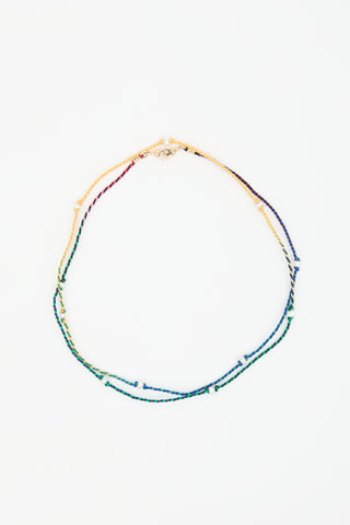 Marie Lichtenberg Silk Cord & Pearl Mauli Necklace