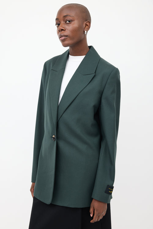 Marina Moscone Dark Green Oversized Blazer