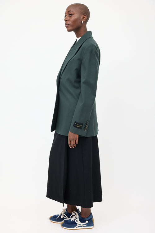 Marina Moscone Dark Green Oversized Blazer