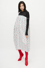Marine Serre Black & Multicolour Floral Dress