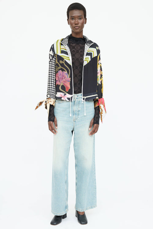 Marine Serre Patterned Zip Jacket