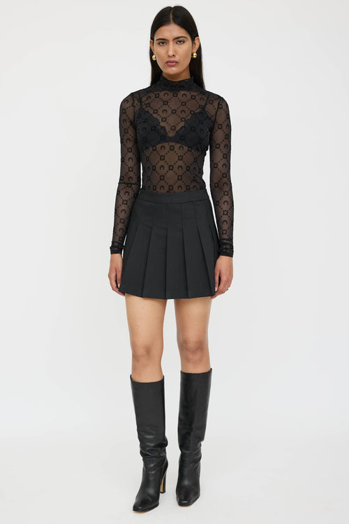 Marine Serre Sheer Flocked Top