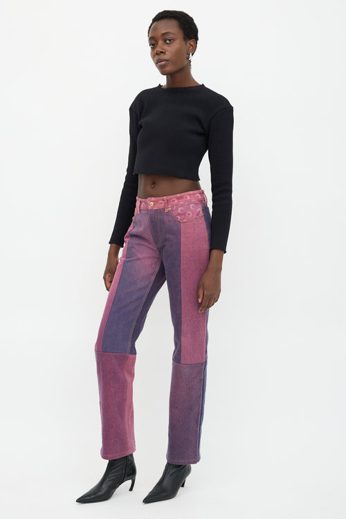 Marine Serre Regenerated Panelled Jeans