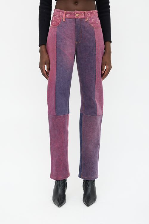 Marine Serre Regenerated Panelled Jeans
