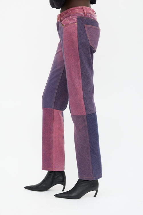 Marine Serre Regenerated Panelled Jeans