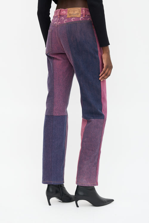 Marine Serre Regenerated Panelled Jeans