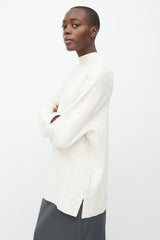 Marine Serre White & Cream Moon Oversized Sweater