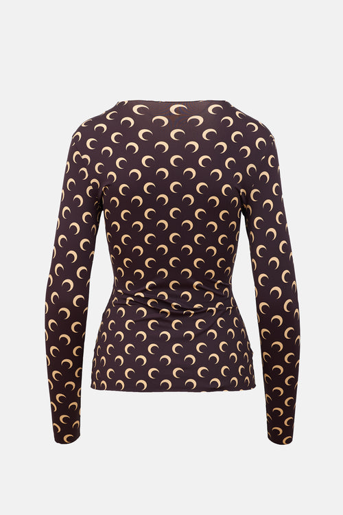 Marine Serre Borderline Jersey Moon Top