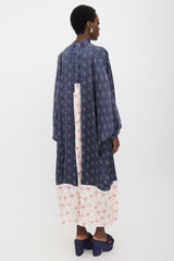 Marine Serre Oversized Silk Satin Printed Dress
