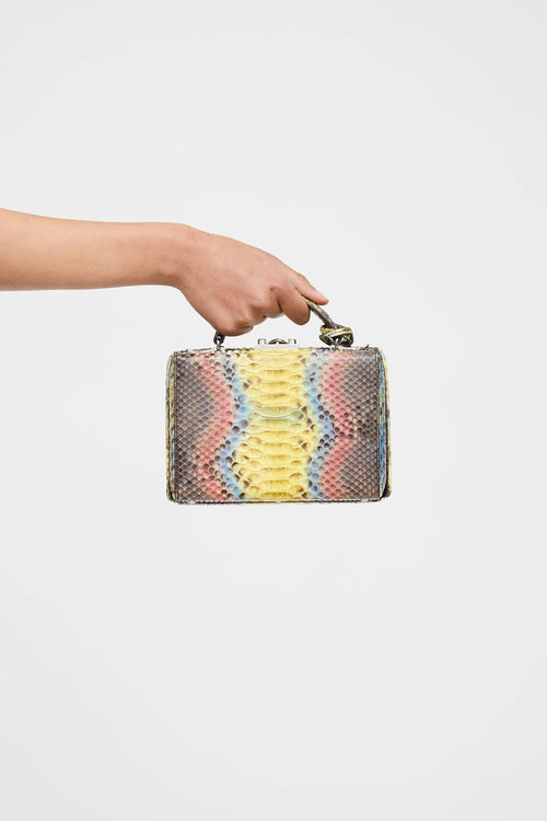 Marc Cross Leather Grace Embossed Box Bag